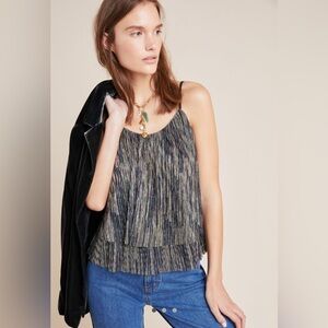 Mara Pleated Shimmer Cami (Anthropologie)